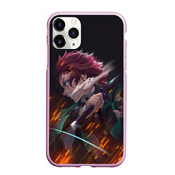 Чехол iPhone 11 Pro матовый KIMETSU NO YAIBA, цвет: 3D-розовый