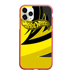 Чехол iPhone 11 Pro матовый Hot Wheels, цвет: 3D-красный