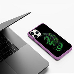 Чехол iPhone 11 Pro матовый Green Dragon, цвет: 3D-фиолетовый — фото 2