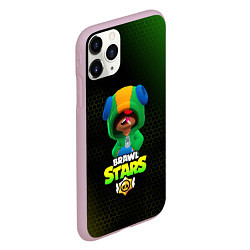 Чехол iPhone 11 Pro матовый BRAWL STARS Leon, цвет: 3D-розовый — фото 2