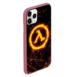 Чехол iPhone 11 Pro матовый HALF-LIFE, цвет: 3D-малиновый — фото 2