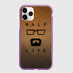 Чехол iPhone 11 Pro матовый HALF-LIFE, цвет: 3D-фиолетовый