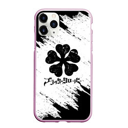 Чехол iPhone 11 Pro матовый ЧЁРНЫЙ КЛЕВЕР, цвет: 3D-розовый