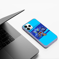 Чехол iPhone 11 Pro матовый Brawl stars Leon, цвет: 3D-светло-сиреневый — фото 2