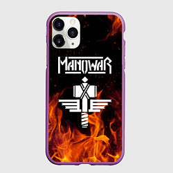 Чехол iPhone 11 Pro матовый Manowar, цвет: 3D-фиолетовый