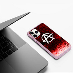 Чехол iPhone 11 Pro матовый АНАРХИЯ, цвет: 3D-розовый — фото 2