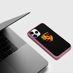 Чехол iPhone 11 Pro матовый PORSCHE, цвет: 3D-малиновый — фото 2