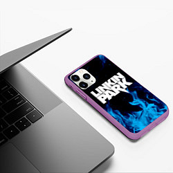 Чехол iPhone 11 Pro матовый LINKIN PARK, цвет: 3D-фиолетовый — фото 2