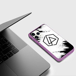 Чехол iPhone 11 Pro матовый LINKIN PARK, цвет: 3D-фиолетовый — фото 2