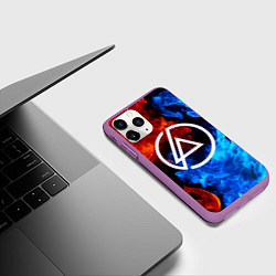Чехол iPhone 11 Pro матовый LINKIN PARK, цвет: 3D-фиолетовый — фото 2