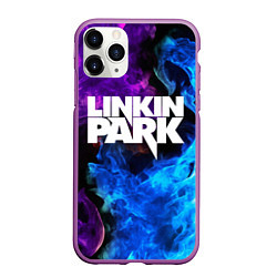 Чехол iPhone 11 Pro матовый LINKIN PARK, цвет: 3D-фиолетовый