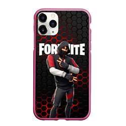 Чехол iPhone 11 Pro матовый FORTNITE IKONIK, цвет: 3D-малиновый