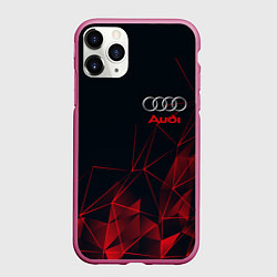 Чехол iPhone 11 Pro матовый AUDI, цвет: 3D-малиновый