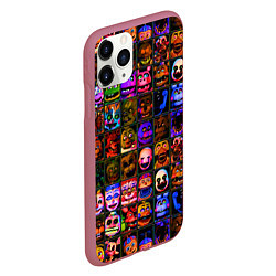 Чехол iPhone 11 Pro матовый Five Nights At Freddy's, цвет: 3D-малиновый — фото 2