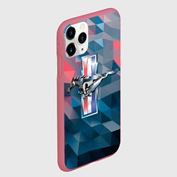 Чехол iPhone 11 Pro матовый Ford Mustang, цвет: 3D-малиновый — фото 2