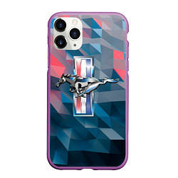 Чехол iPhone 11 Pro матовый Ford Mustang, цвет: 3D-фиолетовый