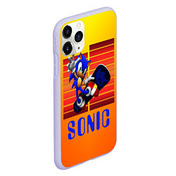 Чехол iPhone 11 Pro матовый Sonic - Соник, цвет: 3D-светло-сиреневый — фото 2