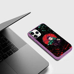 Чехол iPhone 11 Pro матовый KIMETSU NO YAIBA, цвет: 3D-фиолетовый — фото 2