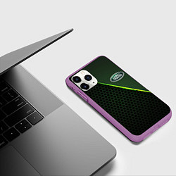 Чехол iPhone 11 Pro матовый Land Rover, цвет: 3D-фиолетовый — фото 2