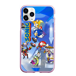Чехол iPhone 11 Pro матовый Sonic, цвет: 3D-розовый