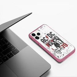 Чехол iPhone 11 Pro матовый ACDC, цвет: 3D-малиновый — фото 2