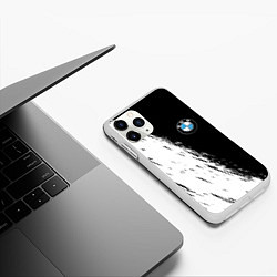 Чехол iPhone 11 Pro матовый BMW, цвет: 3D-белый — фото 2