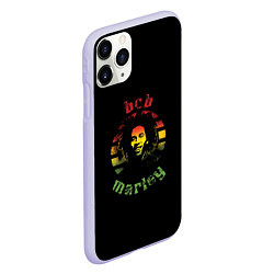 Чехол iPhone 11 Pro матовый Боб Марли, цвет: 3D-светло-сиреневый — фото 2