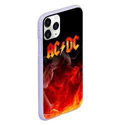 Чехол iPhone 11 Pro матовый ACDC, цвет: 3D-светло-сиреневый — фото 2