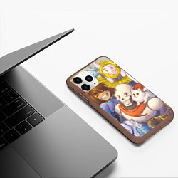 Чехол iPhone 11 Pro матовый UNDERTALE, цвет: 3D-коричневый — фото 2