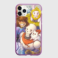 Чехол iPhone 11 Pro матовый UNDERTALE, цвет: 3D-фиолетовый