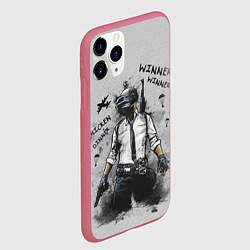 Чехол iPhone 11 Pro матовый PUBG, цвет: 3D-малиновый — фото 2