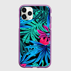 Чехол iPhone 11 Pro матовый Тропикана, цвет: 3D-фиолетовый