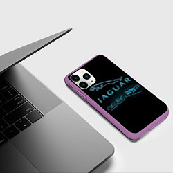 Чехол iPhone 11 Pro матовый Jaguar, цвет: 3D-фиолетовый — фото 2