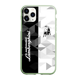 Чехол iPhone 11 Pro матовый Lamborghini, цвет: 3D-салатовый