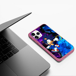 Чехол iPhone 11 Pro матовый SONIC, цвет: 3D-малиновый — фото 2