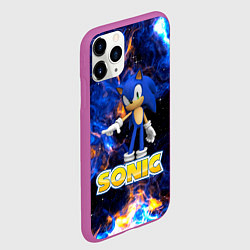Чехол iPhone 11 Pro матовый СОНИК, цвет: 3D-фиолетовый — фото 2