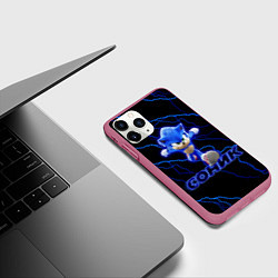Чехол iPhone 11 Pro матовый СОНИК, цвет: 3D-малиновый — фото 2
