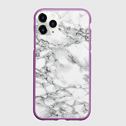 Чехол iPhone 11 Pro матовый Мрамор, цвет: 3D-фиолетовый