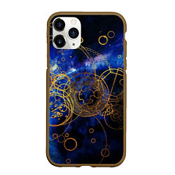 Чехол iPhone 11 Pro матовый Space Geometry, цвет: 3D-коричневый