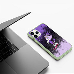 Чехол iPhone 11 Pro матовый SONIC Blaze the Cat, цвет: 3D-салатовый — фото 2