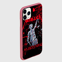 Чехол iPhone 11 Pro матовый Metallica, цвет: 3D-малиновый — фото 2