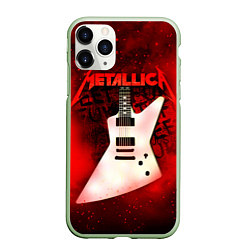 Чехол iPhone 11 Pro матовый Metallica, цвет: 3D-салатовый