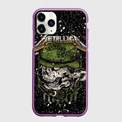 Чехол iPhone 11 Pro матовый Metallica, цвет: 3D-фиолетовый