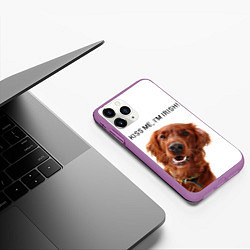 Чехол iPhone 11 Pro матовый Ирландский сеттер, цвет: 3D-фиолетовый — фото 2