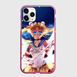 Чехол iPhone 11 Pro матовый SAILOR MOON, цвет: 3D-малиновый