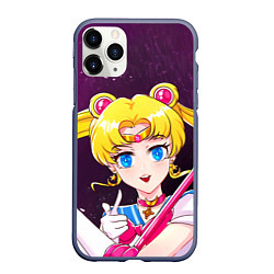 Чехол iPhone 11 Pro матовый Sailor Moon, цвет: 3D-серый