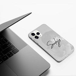 Чехол iPhone 11 Pro матовый BTS Kim SeokJin, цвет: 3D-белый — фото 2