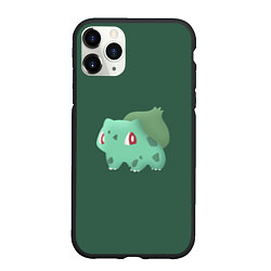 Чехол iPhone 11 Pro матовый Pokemon Bulbasaur