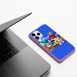 Чехол iPhone 11 Pro матовый SONIC, цвет: 3D-фиолетовый — фото 2