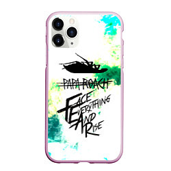 Чехол iPhone 11 Pro матовый Papa Roach, цвет: 3D-розовый
